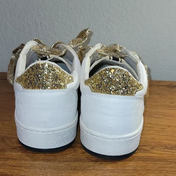 ShuShop White and Green Sneakers with Star Logo - Picture 5 of 7